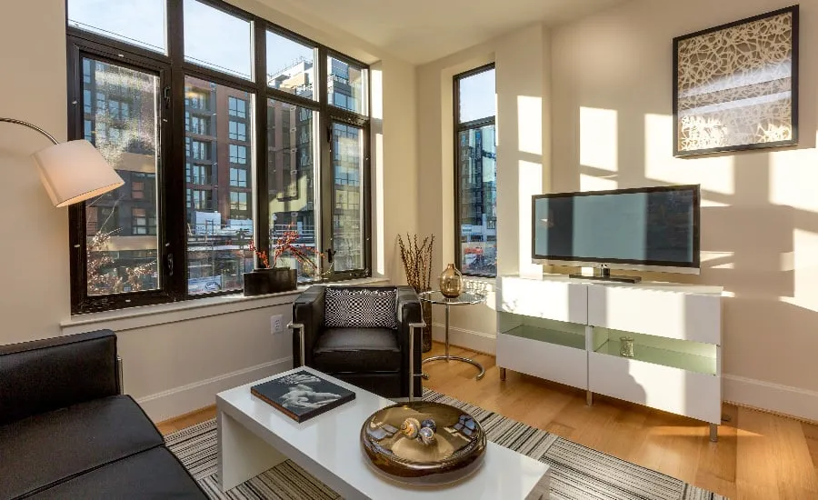 Living Room In Apartment Of The Harper Building