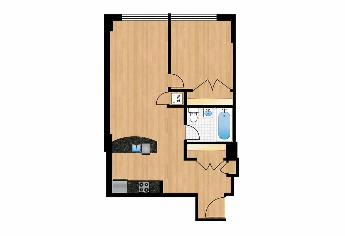 One Bedroom — Tier 1 floor plan