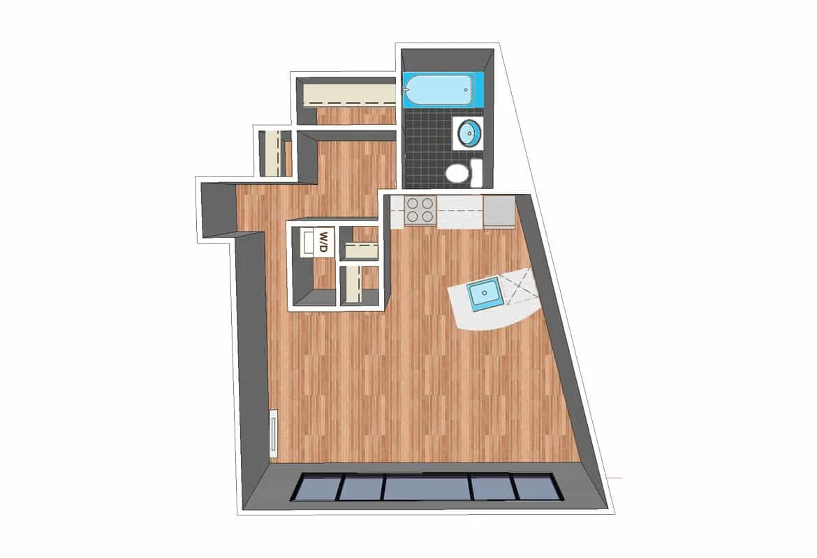 Studio — Tier 101-201 floor plan