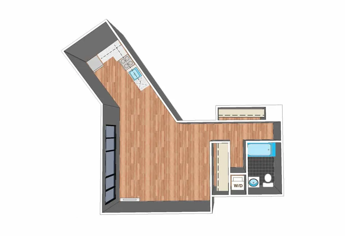 Studio — Tier 16 floor plan