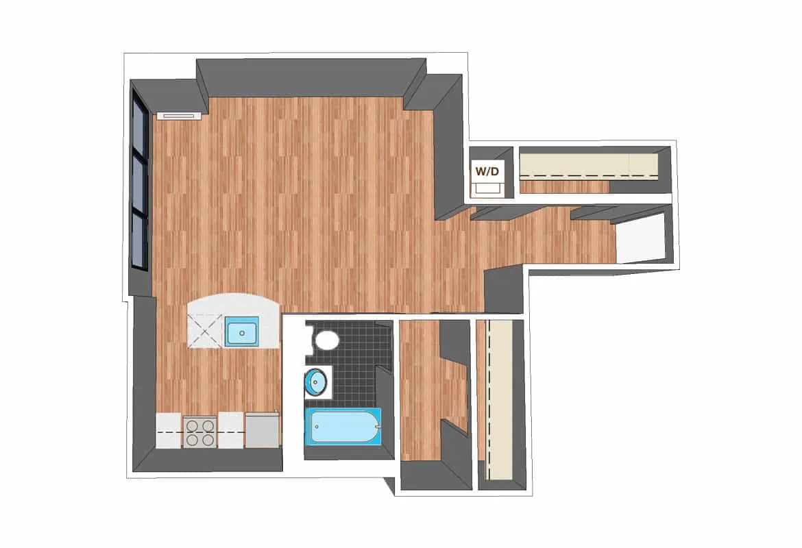 Studio — Tier 18 floor plan