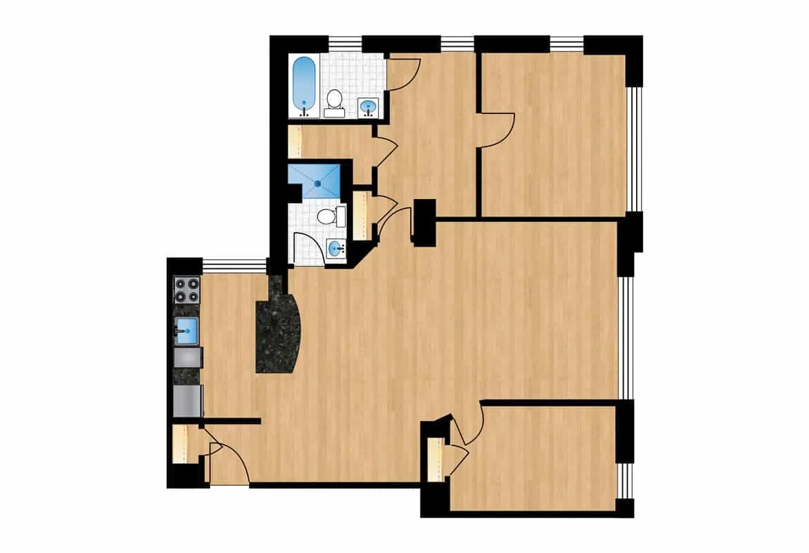 Two Bedroom — Tier 2 floor plan