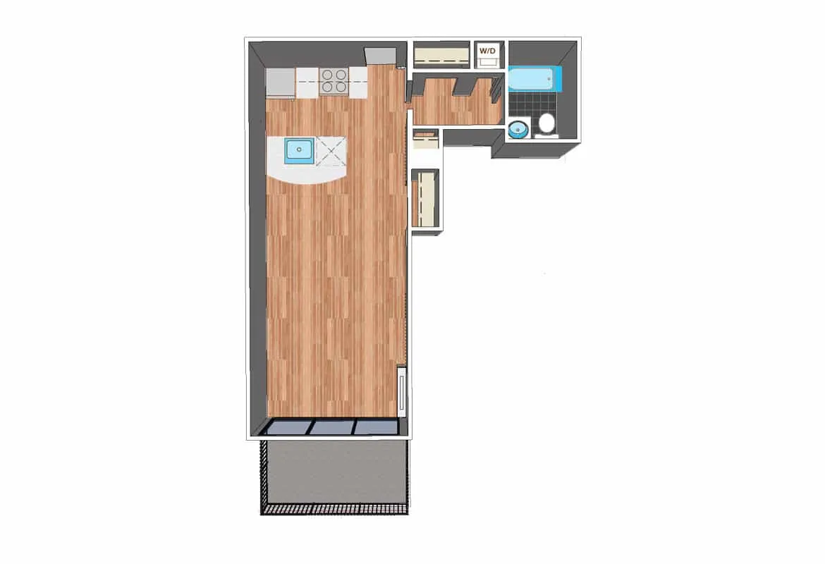 Studio — Tier 24-28-32 floor plan