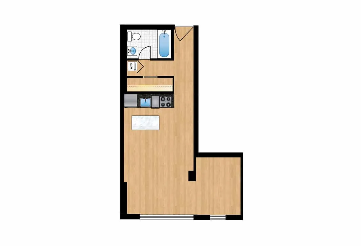 Jr. One Bedroom — Tier 4 floor plan