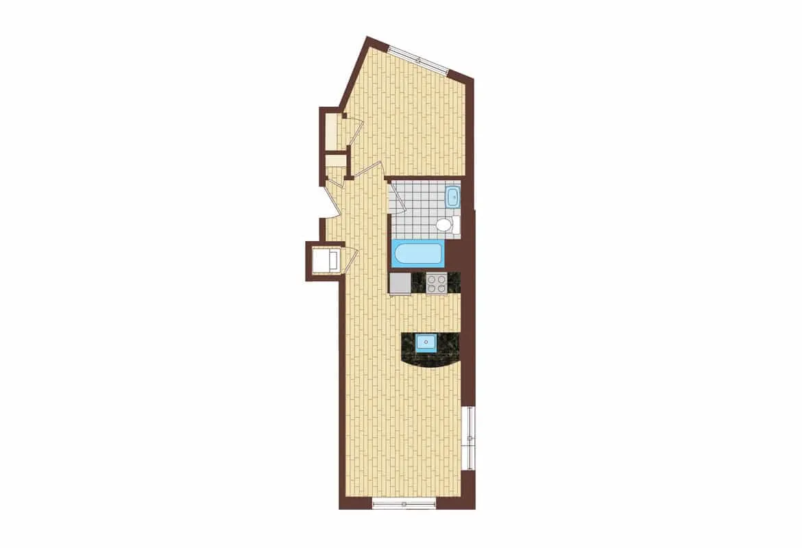 One Bedroom — Tier 4 floor plan