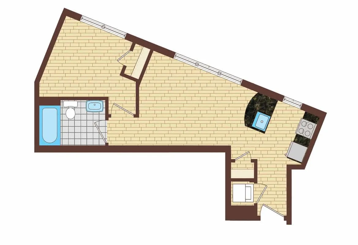One Bedroom — Tier 5 floor plan
