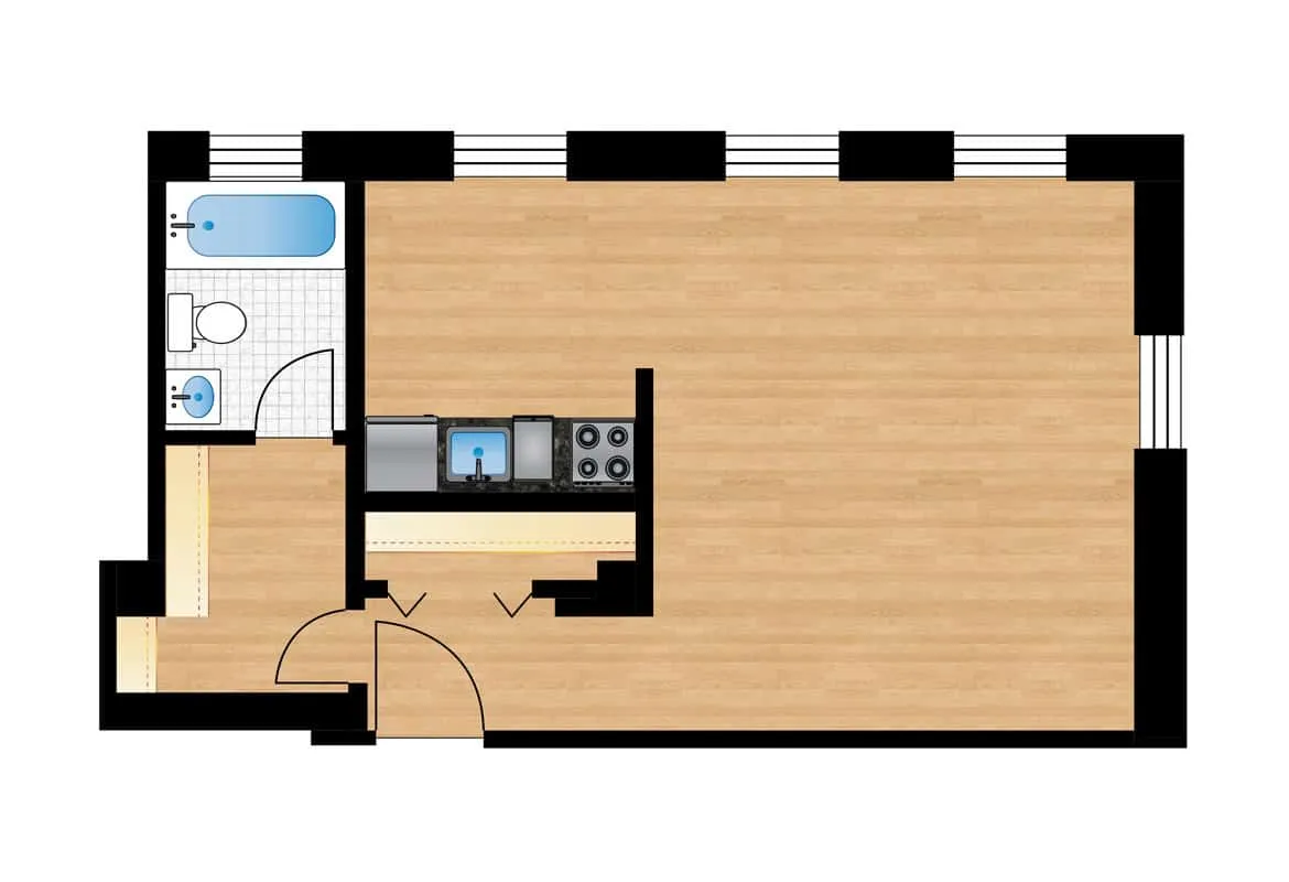 Studio — Tier 8 floor plan