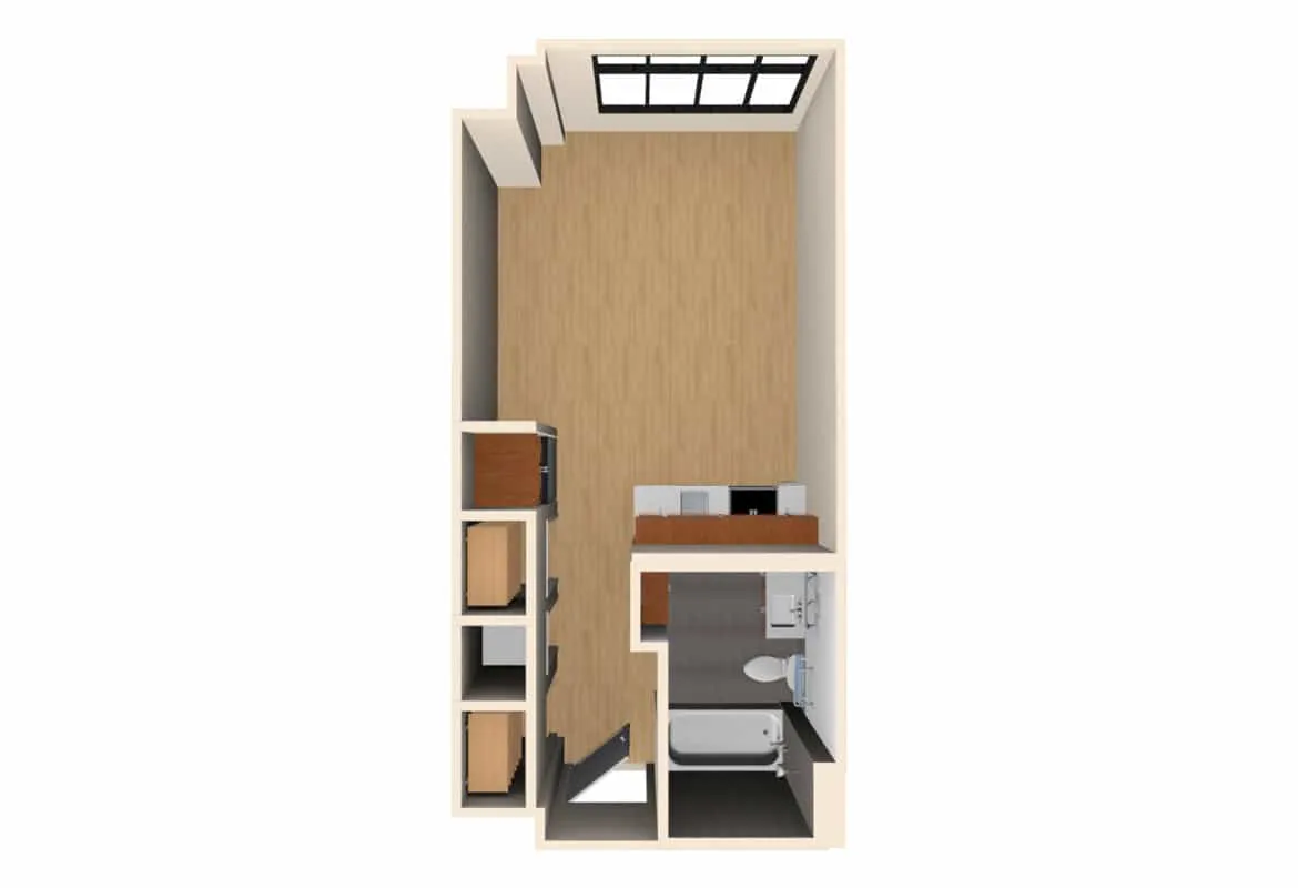 Studio — Unit 101 floor plan