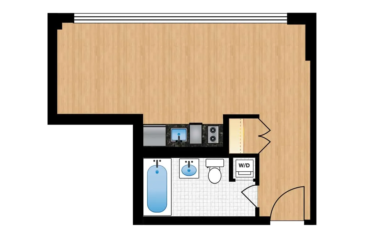Studio — Unit 101 floor plan