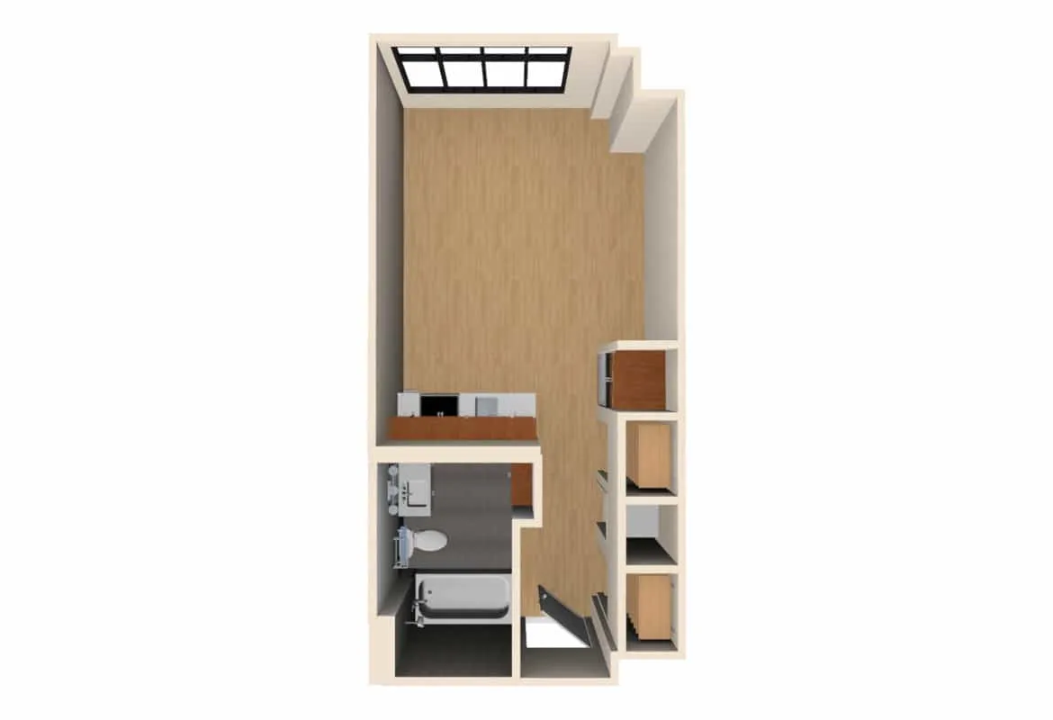 Studio — Unit 102 floor plan