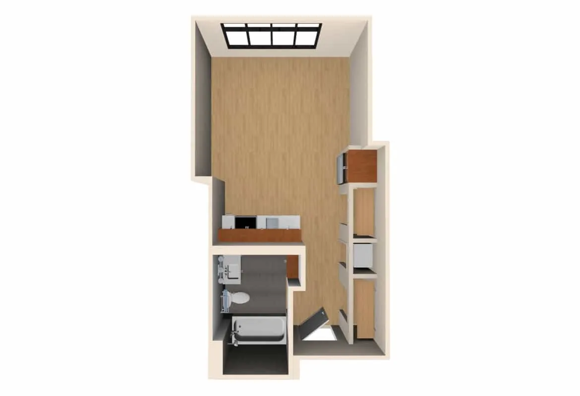 Studio — Unit 103 floor plan