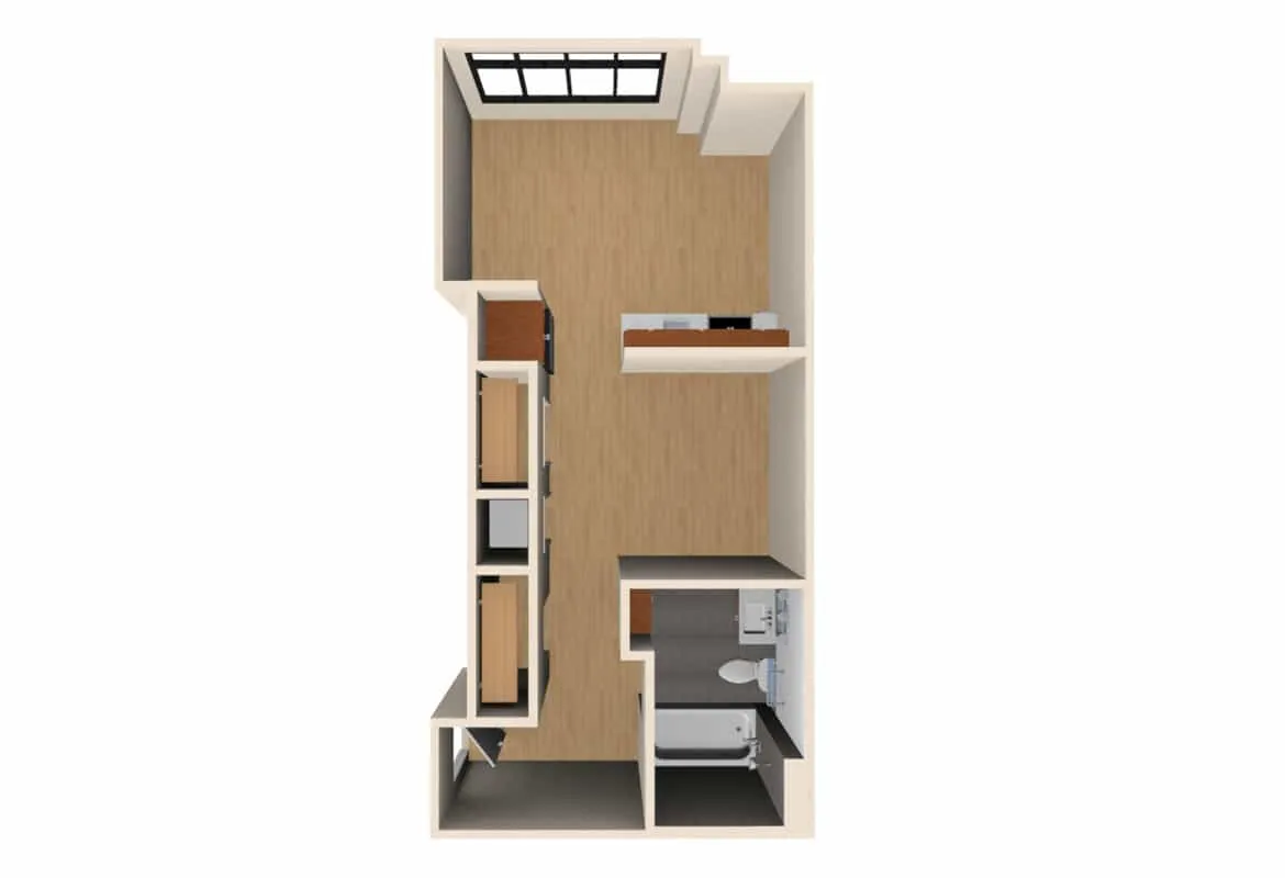 Jr. One Bedroom — Unit 104 floor plan