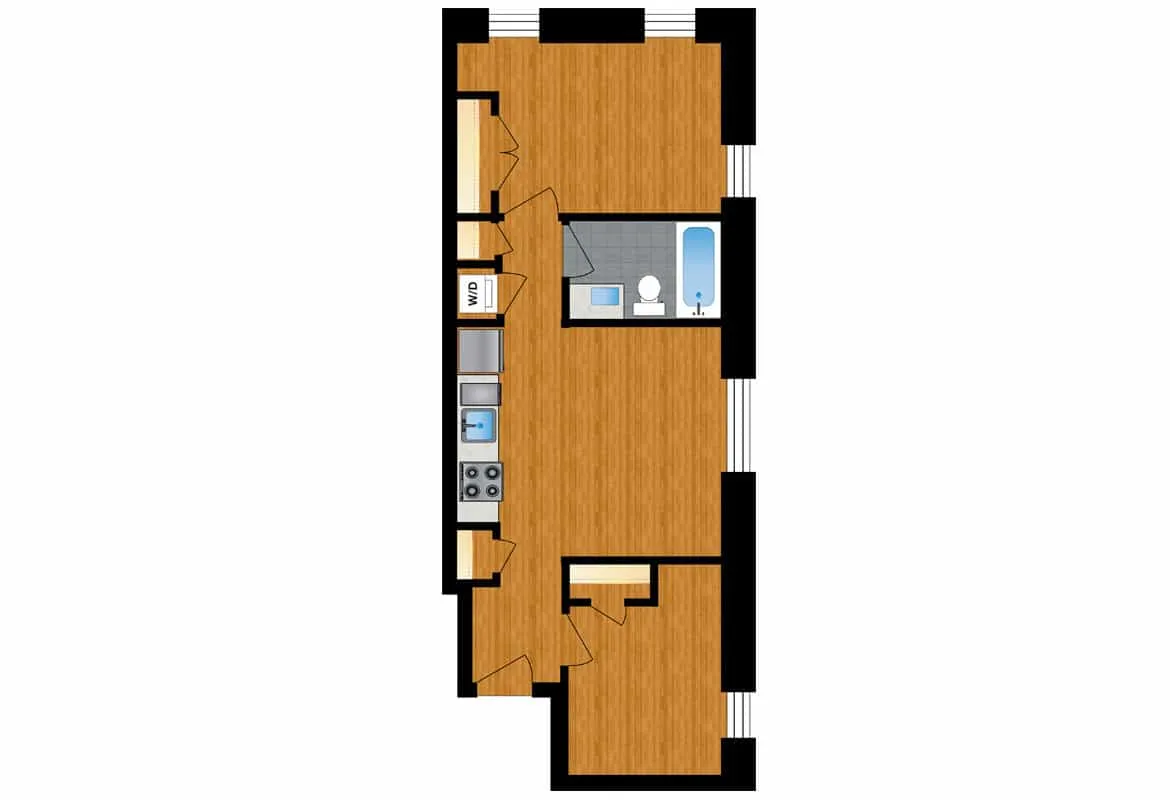 Two Bedroom — Unit 3 floor plan
