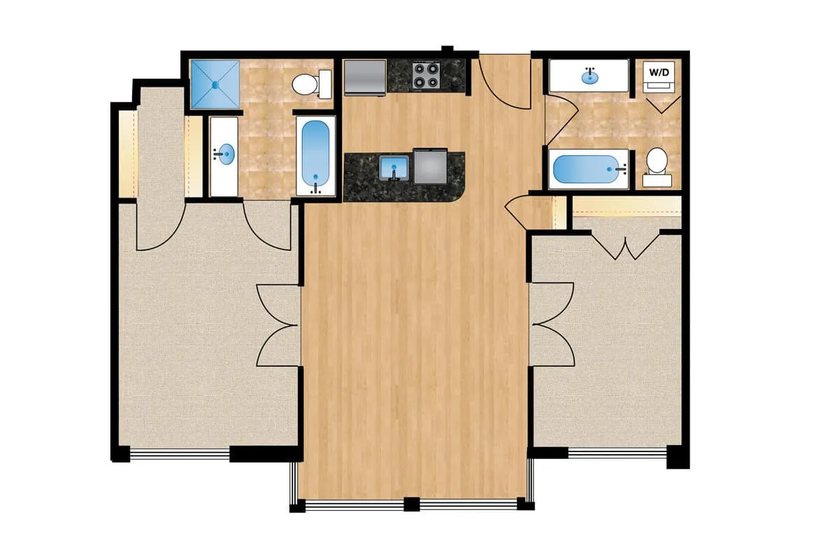 Two Bedroom — Unit 304 floor plan