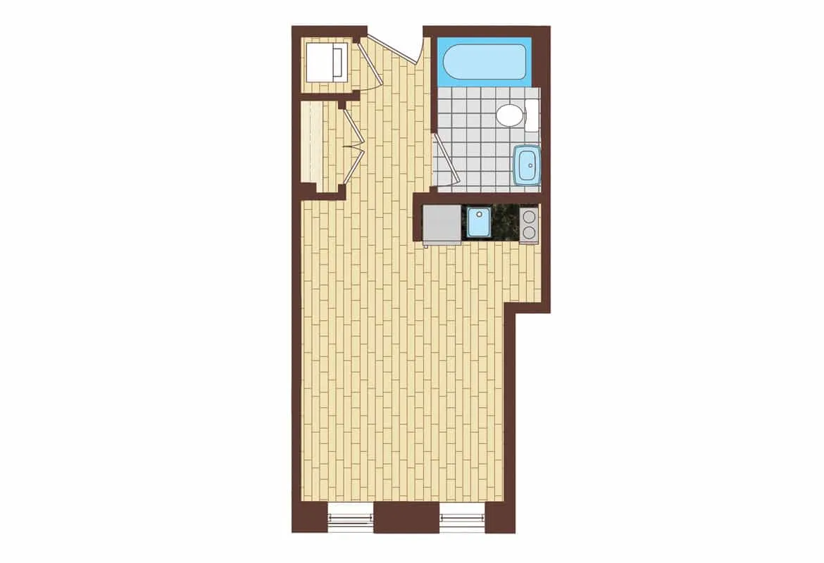 Studio — Unit 4 floor plan