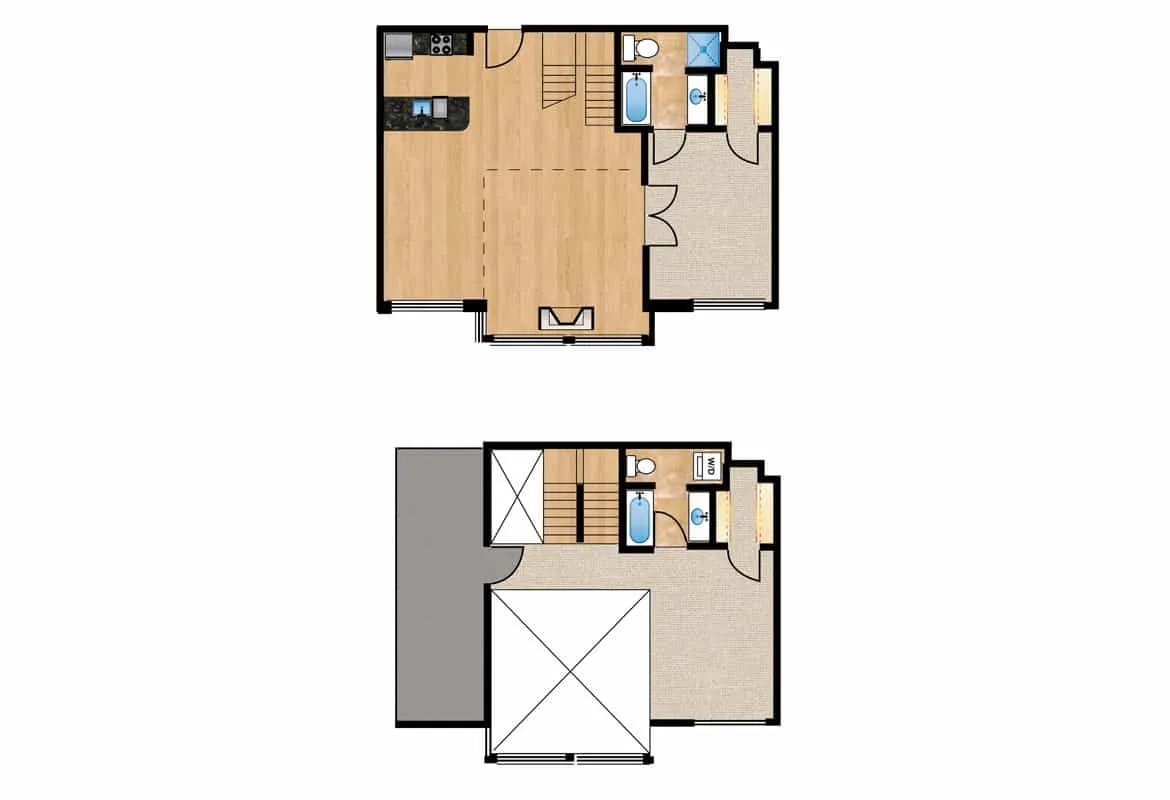 Two Bedroom with Loft — Unit 403 floor plan