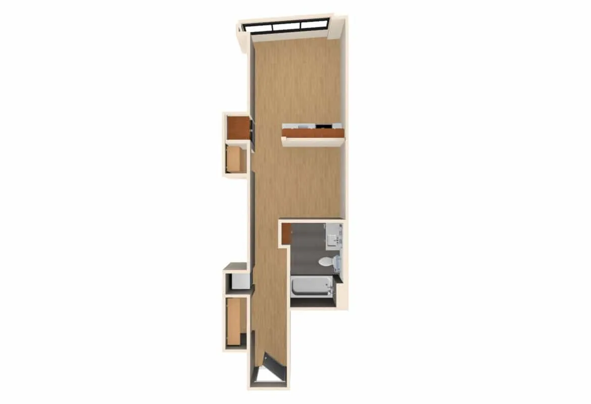 Jr. One Bedroom — Unit 702 floor plan