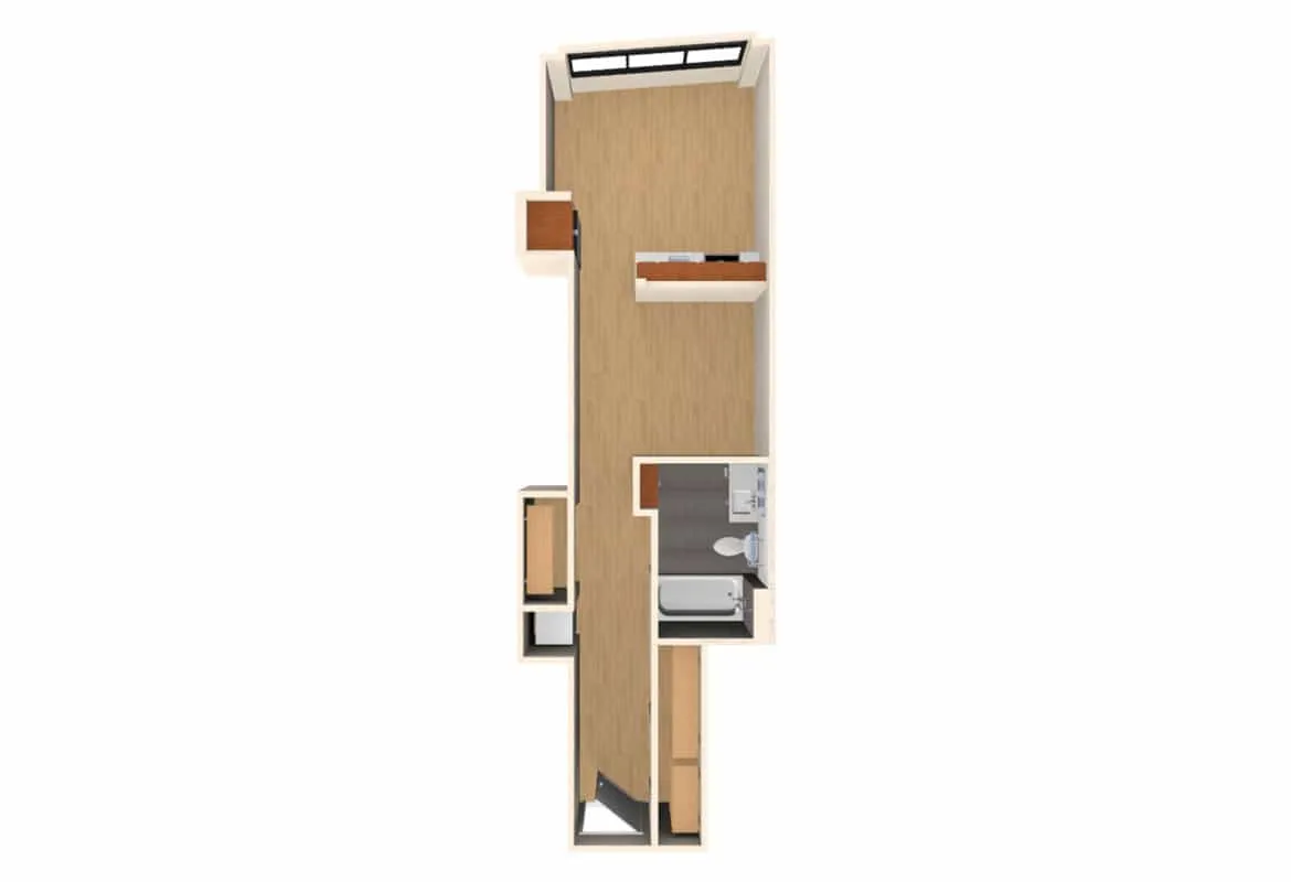 Jr. One Bedroom — Unit 704 floor plan