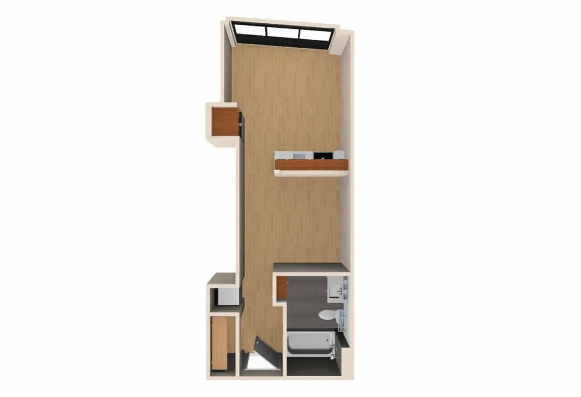 Jr. One Bedroom — Unit 706 floor plan