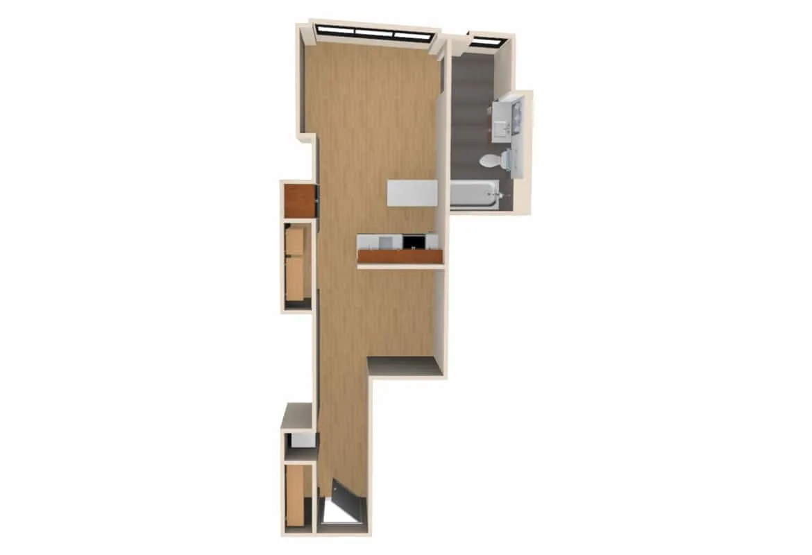 Jr. One Bedroom — Unit 708 floor plan