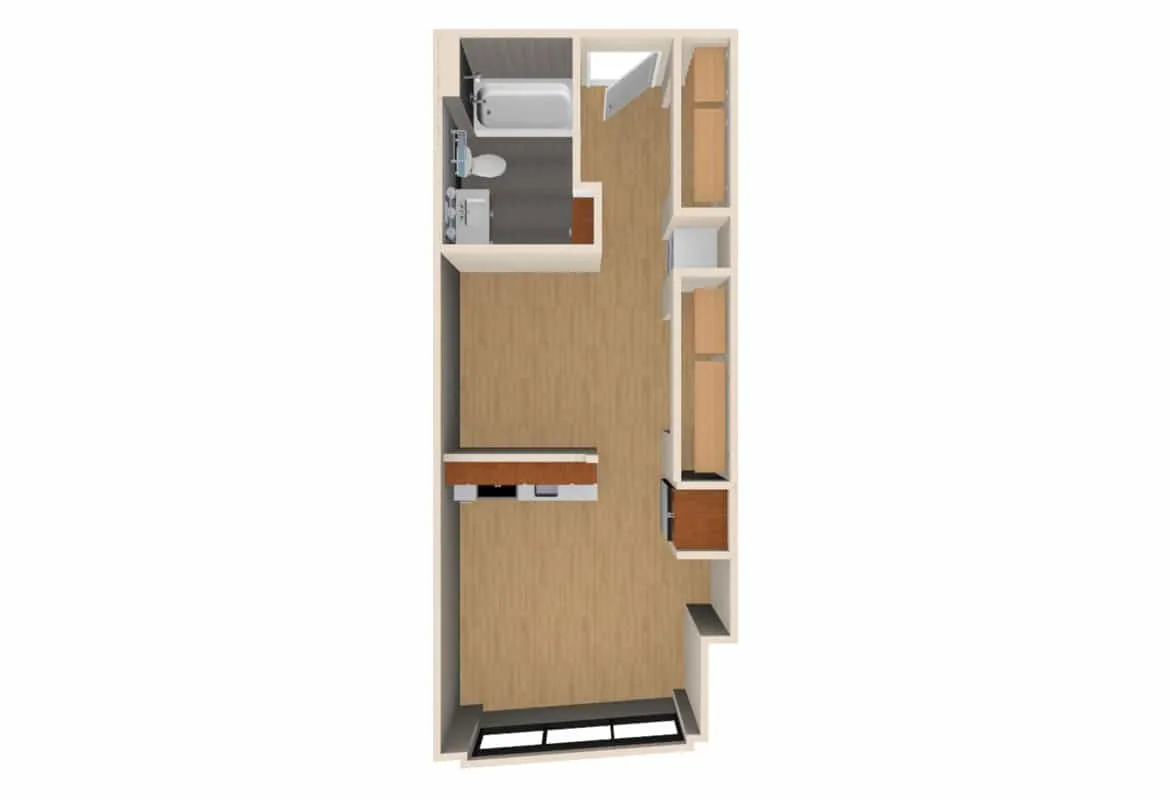 Jr. One Bedroom — Unit 711 floor plan