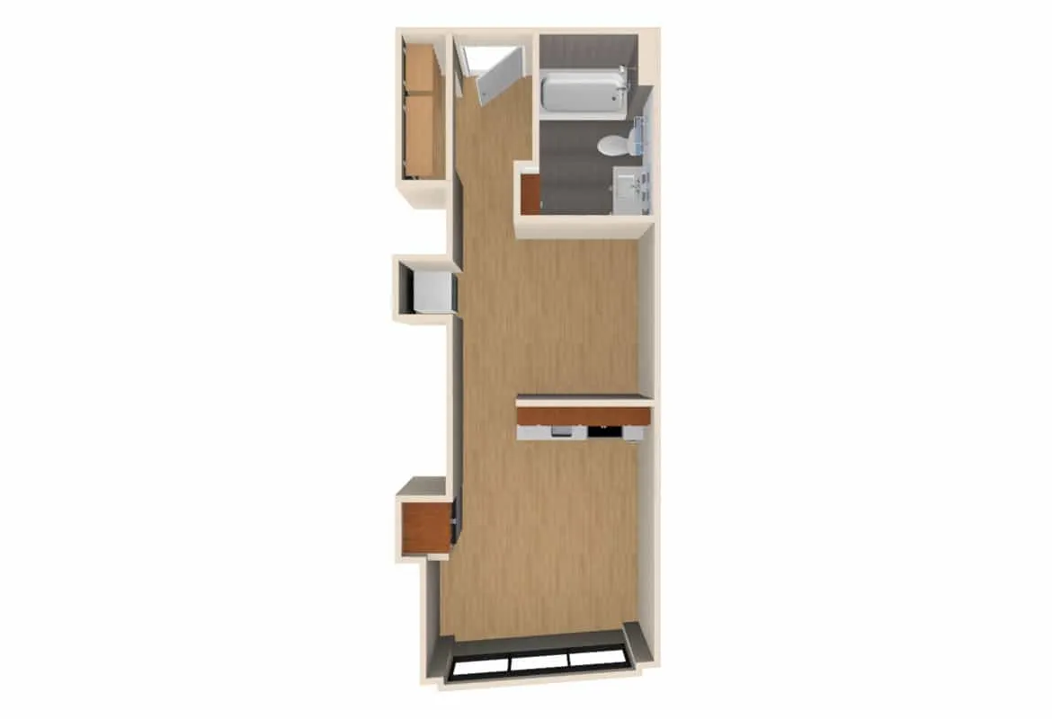 Jr. One Bedroom — Unit 712 floor plan