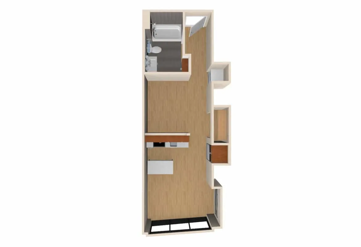 Jr. One Bedroom — Unit 713 floor plan
