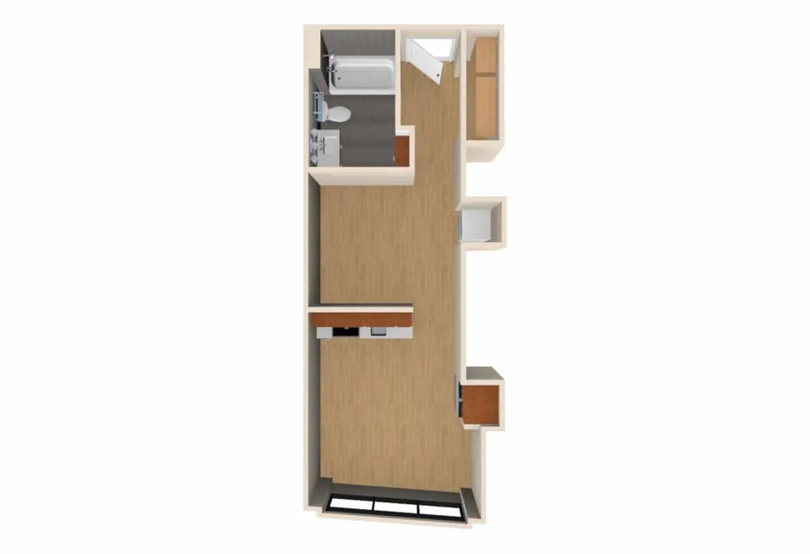 Jr. One Bedroom — Unit 715 floor plan