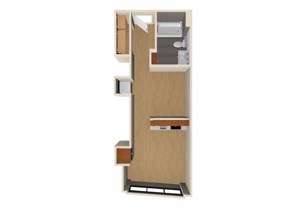Jr. One Bedroom — Unit 716 floor plan