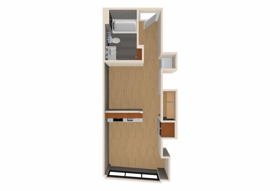 Jr. One Bedroom — Unit 717 floor plan